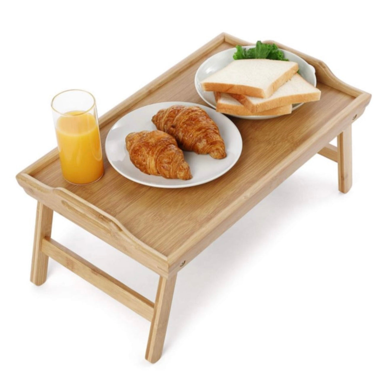 Bamboo- Foldable Bed Tray - Multipurpose Serving Tray & Breakfast table