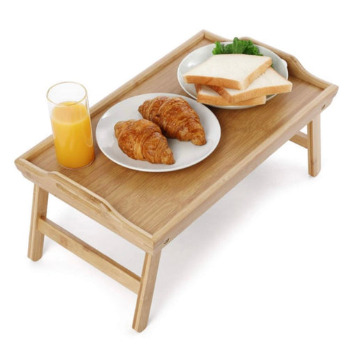 Bamboo- Foldable Bed Tray - Multipurpose Serving Tray & Breakfast table